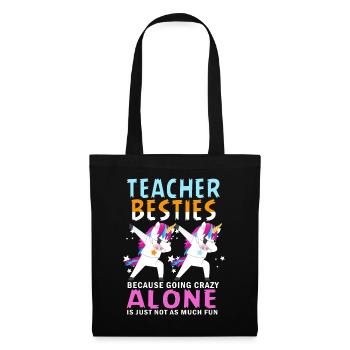 Teacher Besties Because Going Crazy - Tote Bag - black - Front