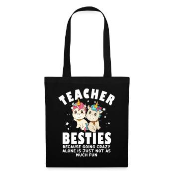 Teacher Besties Because Going Crazy - Tote Bag - black - Front