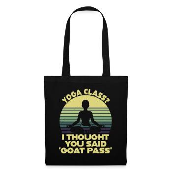Cours de yoga ou Goat Pass - Sac en tissu - noir - Devant