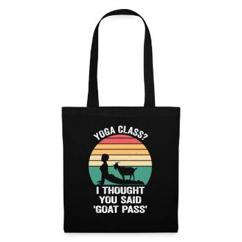 Cours de yoga ou Goat Pass - Sac en tissu - noir - Devant