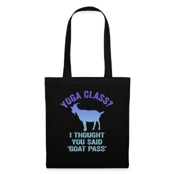 Cours de yoga ou Goat Pass - Sac en tissu - noir - Devant