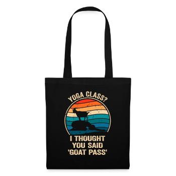 Cours de yoga ou Goat Pass - Sac en tissu - noir - Devant
