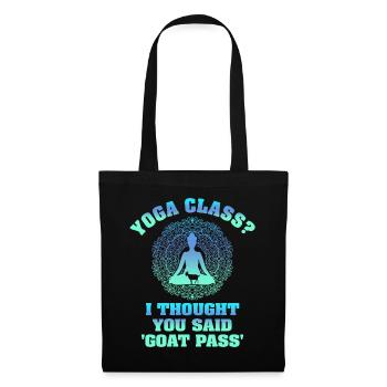 Cours de yoga ou Goat Pass - Sac en tissu - noir - Devant