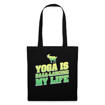 Yoga de la chèvre Équilibrer ma vie - Sac en tissu - noir - Devant