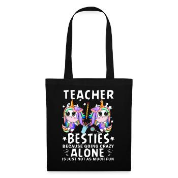 Teacher Besties Because Going Crazy - Tote Bag - black - Front