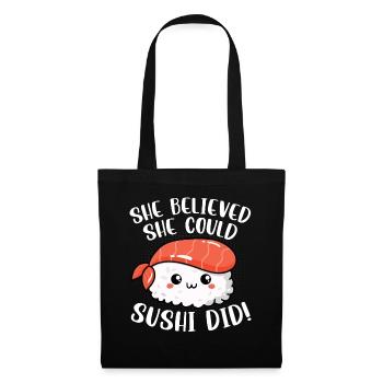 Sushi Food Japon Nigiri Cadeau - Sac en tissu - noir - Devant