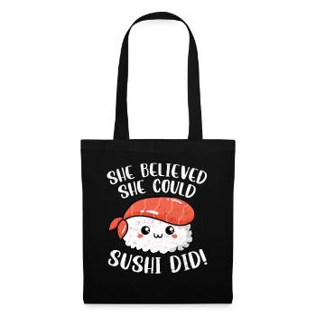Sushi - Stoffbeutel - Schwarz - Vorne