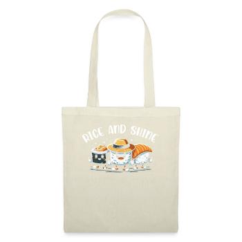 Sushi Essen Japan Nigiri Geschenk - Stoffbeutel - Natur - Vorne