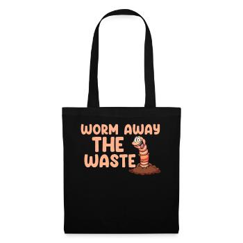 Wurmfarmer Wurmkompost Niedliche Männer Frauen - Stoffbeutel - Schwarz - Vorne