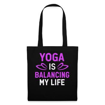 Le yoga équilibre ma vie - Sac en tissu - noir - Devant
