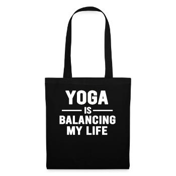Yoga Is Balancing My Life - Tote Bag - black - Front
