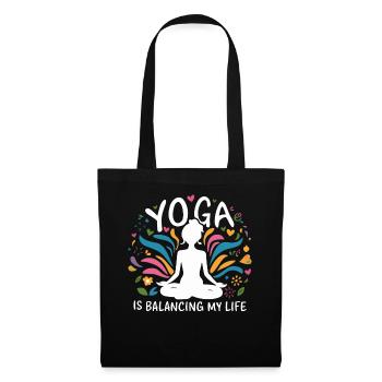 Le yoga équilibre ma vie - Sac en tissu - noir - Devant
