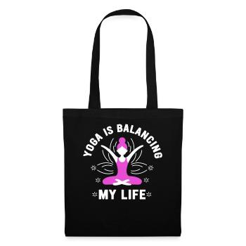 Le yoga équilibre ma vie - Sac en tissu - noir - Devant