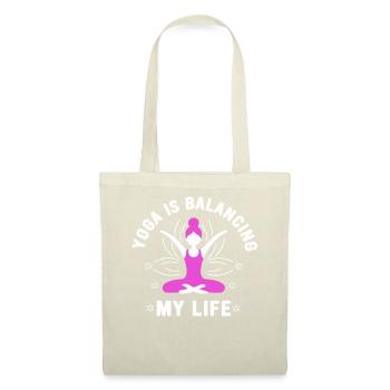 Le yoga équilibre ma vie - Sac en tissu - nature - Devant