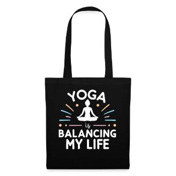 Le yoga équilibre ma vie - Sac en tissu - noir - Devant