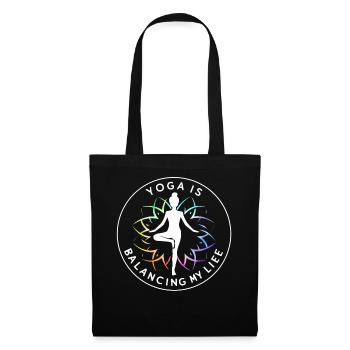 Le yoga équilibre ma vie - Sac en tissu - noir - Devant