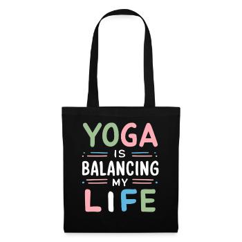 Yoga Is Balancing My Life - Tote Bag - black - Front