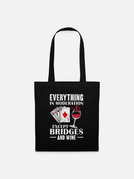 Bridge Kartenspiel Casino Karten Spiel Geschenk - Tygväska - svart