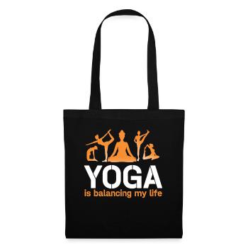 Yoga Is Balancing My Life - Tote Bag - black - Front