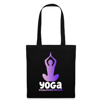 Le yoga équilibre ma vie - Sac en tissu - noir - Devant