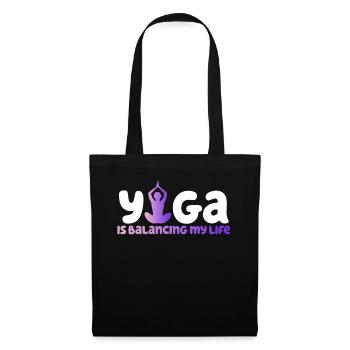 Le yoga équilibre ma vie - Sac en tissu - noir - Devant