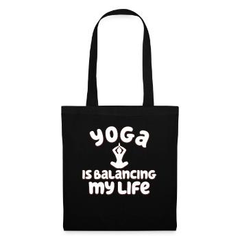 Le yoga équilibre ma vie - Sac en tissu - noir - Devant