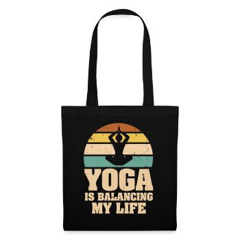 Le yoga équilibre ma vie - Sac en tissu - noir - Devant