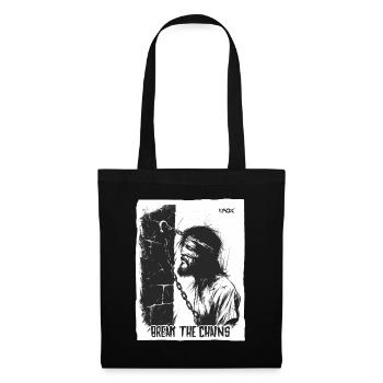 Homme souffrant, brise les chaînes - Sac en tissu - noir - Devant