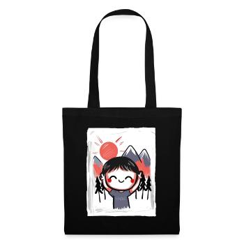 Funny, happy child in nature - Tote Bag - black - Front