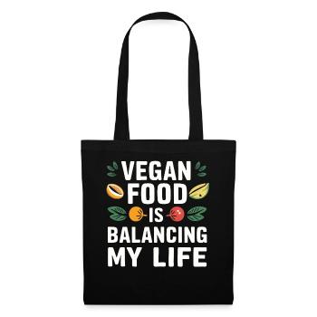 Vegan Food Is Balancing My Life - Tote Bag - black - Front