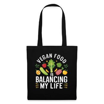 Vegan Food Is Balancing My Life - Tote Bag - black - Front