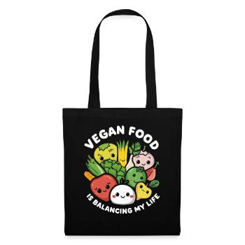 Vegan Food Is Balancing My Life - Tote Bag - black - Front