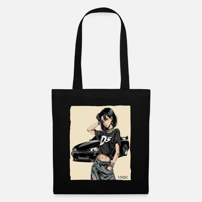 Anime Driver: Japanese JDM Car - Tote Bag - black