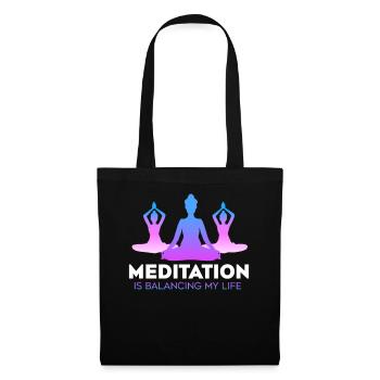Meditation Is Balancing My Life - Tote Bag - black - Front