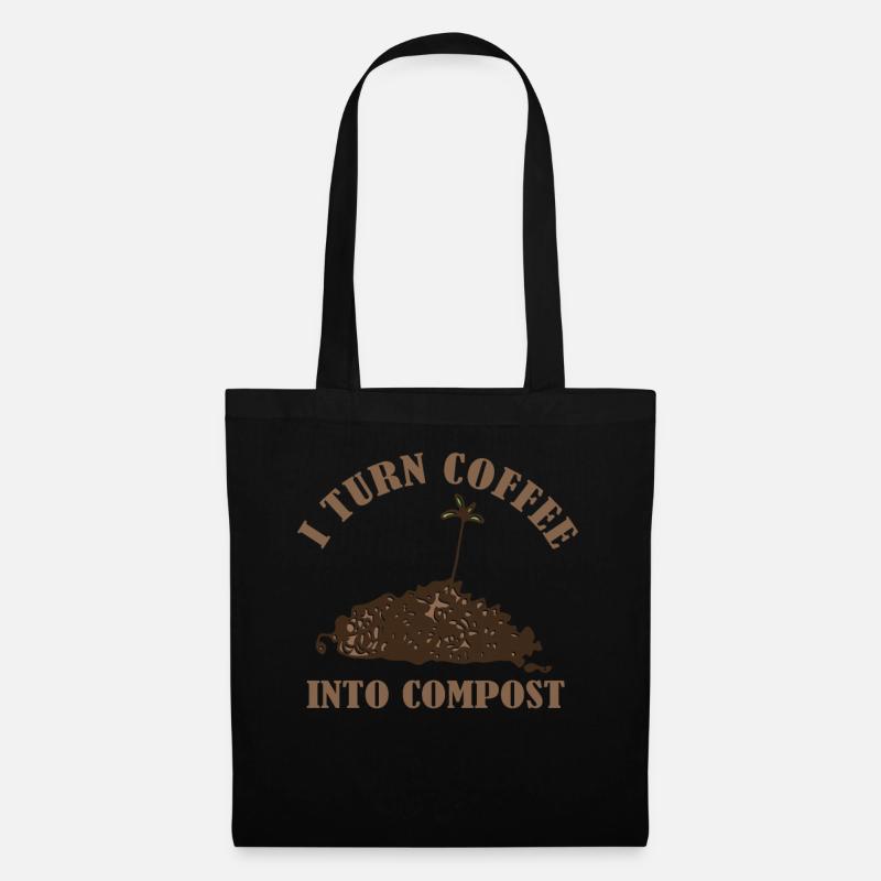 Je transforme le café en compost Blue Planet - Sac en tissu - noir