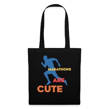 Marathons sind süß Ultramarathon - Stoffbeutel - Schwarz - Vorne
