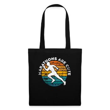 Les marathons sont des ultramarathons mignons - Sac en tissu - noir - Devant