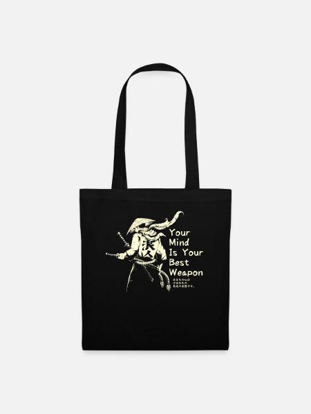 Samurai Ronin Schwertkampf Krieger Geschenk - Stoffbeutel - Schwarz