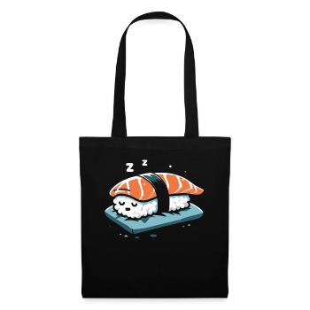 Sushi Essen Japan Nigiri Geschenk - Stoffbeutel - Schwarz - Vorne