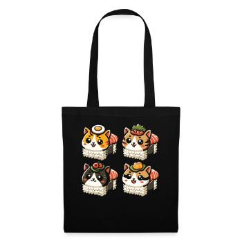 Sushi Food Japon Nigiri Cadeau - Sac en tissu - noir - Devant