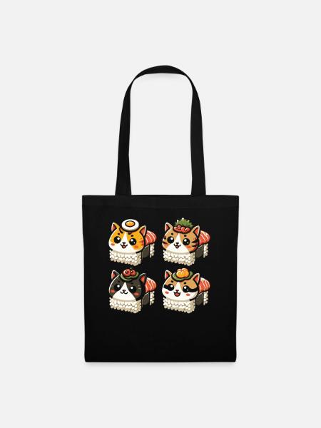 Sushi Food Japan Nigiri Gift - Tote Bag - black