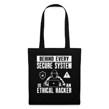 Ethische Hacker-Cybersicherheitsexpertise - Stoffbeutel - Schwarz - Vorne