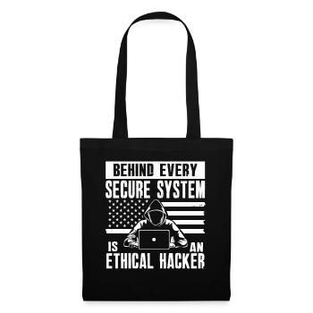 Ethische Hacker-Cybersicherheitsexpertise - Stoffbeutel - Schwarz - Vorne