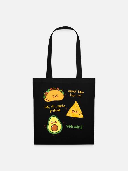 Avocado - Stoffbeutel - Schwarz