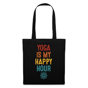 Yoga Is My Happy Hour Relaxation Mandala Chakra - Tote Bag - black - Front