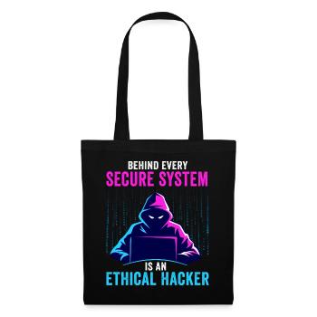 Expertise en cybersécurité des hackers éthiques - Sac en tissu - noir - Devant