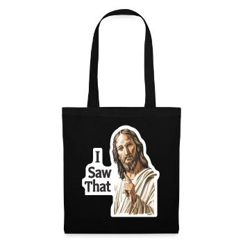 Jesus Warnung: Ich habe es gesehen - Stoffbeutel - Schwarz - Vorne