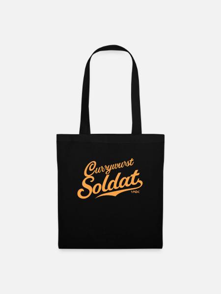 Currywurst-Soldat - Stoffbeutel - Schwarz