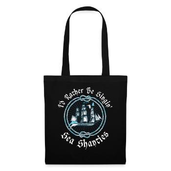Seemann Meme Piratenschiff Ozean Segeln - Stoffbeutel - Schwarz - Vorne