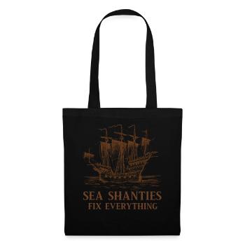 Sailor Meme Pirate Ship Ocean Sailing - Tote Bag - black - Front
